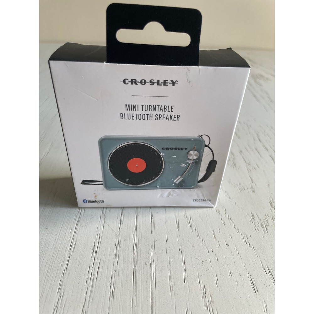 Crosley CR3029A TW Mini Turntable Bluetooth Speaker Teal Rechargeable USB